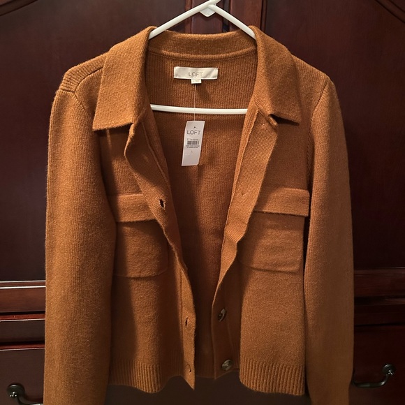 LOFT Sweaters - Shirt sweater jacket 
Rust
Size L